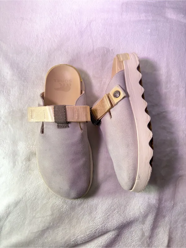 Sorel Women's Taupe Suede Slip-On Clog Mule - Image 9