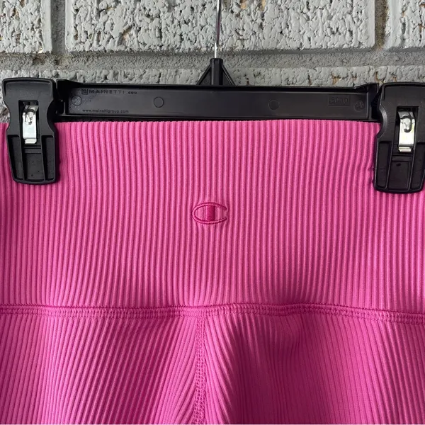 Champion Ribbed Biker Shorts Hot Pink Womens Athletic Size Large - Image 3