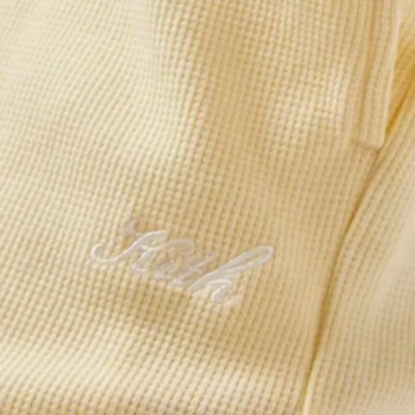 Kith Waffle Knit Chelsea Sweatpants In Butter Yellow - Image 8