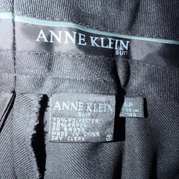 Anne‎ Klein Suit Black Wide Leg Dress Pants Petite Size 6P Professional Trousers - Image 3