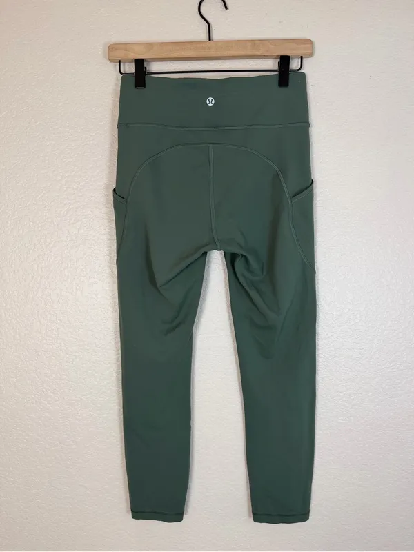 Lululemon Invigorate High Rise Crop 23” Leggings in Algae Green size 6 $118 - Image 9