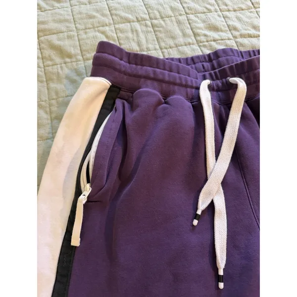 Nike Air Rare Purple White & Black Stripped Pants Large. - Image 2