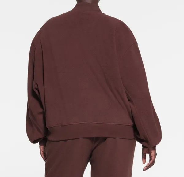 SKIMS FLEECE LOUNGE JACKET 'COCOA' - Image 7
