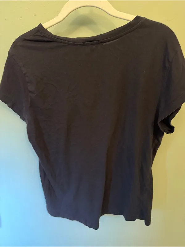 Mango Black Short-Sleeve "Night Thinker" Graphic Tee - Image 3