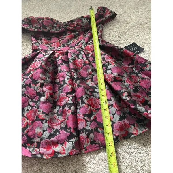 New Lulus Beyond Darling Floral Jacquard Off-The-Shoulder Mini Dress size S NWT - Image 7