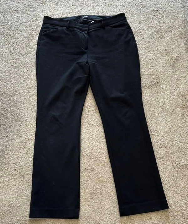 Express Black Boot Cut Flare Pants with Smooth Finish - Image 3