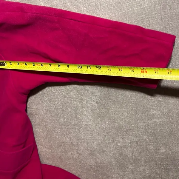 Vintage Wool Fuschia‎ Double Breasted Overcoat Made in USA Pink Heavy - Image 6