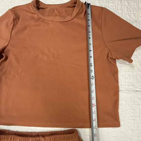 Women's Brown Short Sleeve Pajama Set - Image 7