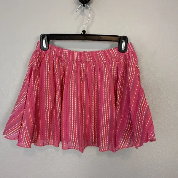 Urban Outfitters Kimchi Blue Bonnie Button Front‎ Mini Skirt Size S Pink Cotton - Image 7