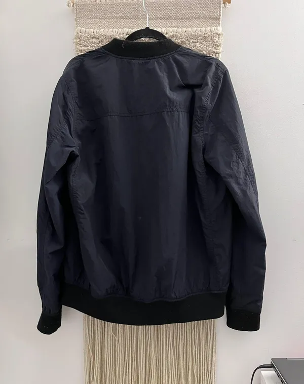 Navy Blue Bomber Jacket - Image 6