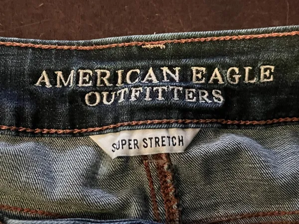 American Eagle Outfitters Shorts Womens 8 Blue Shortie Super Stretch Cutoff - Image 3