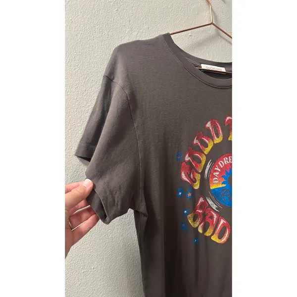 DAYDREAMER Brown Good Times Bad Times Record Graphic Retro Tee size Medium - Image 2