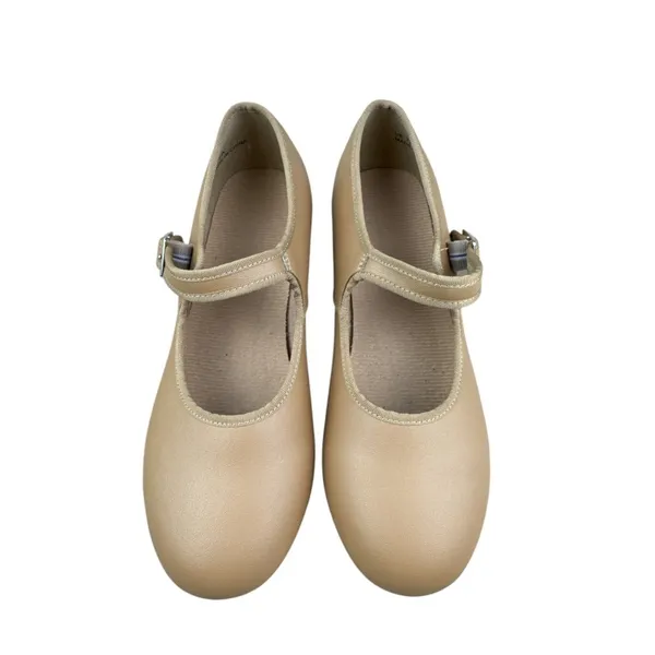 Mary Jane Tap Shoes Size 7A Narrow Beige Tan Dance Shoes Buckle Strap 7‎ Women - Image 2
