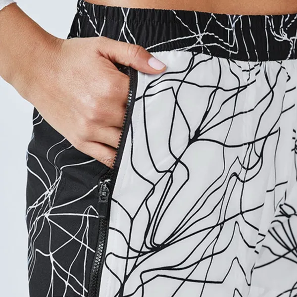 Fabletics Black and White Athletic Shorts - Image 5