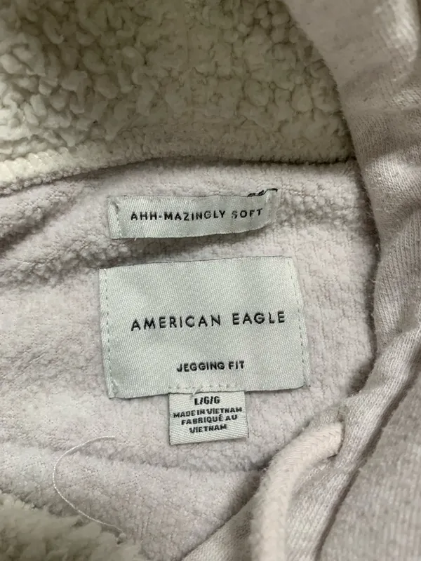 American Eagle Sherpa Hood Hoodie Womens Oversized Pullover Ahh-Mazingly L - Image 2