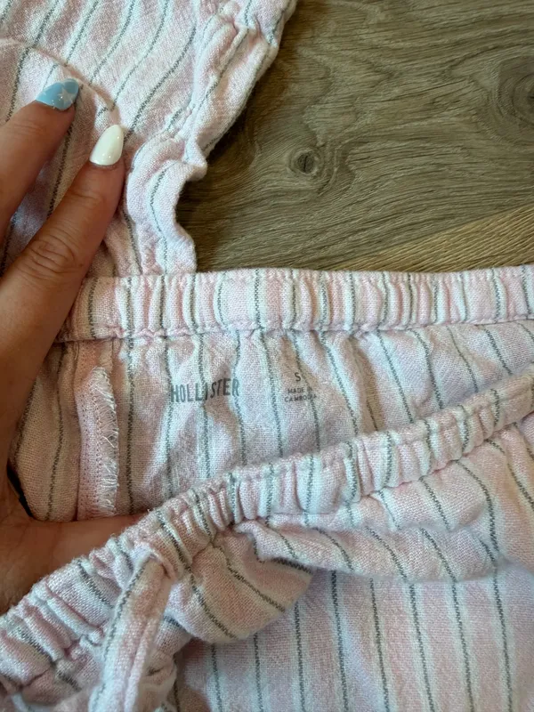 Hollister Pink Linen Pants - Image 2