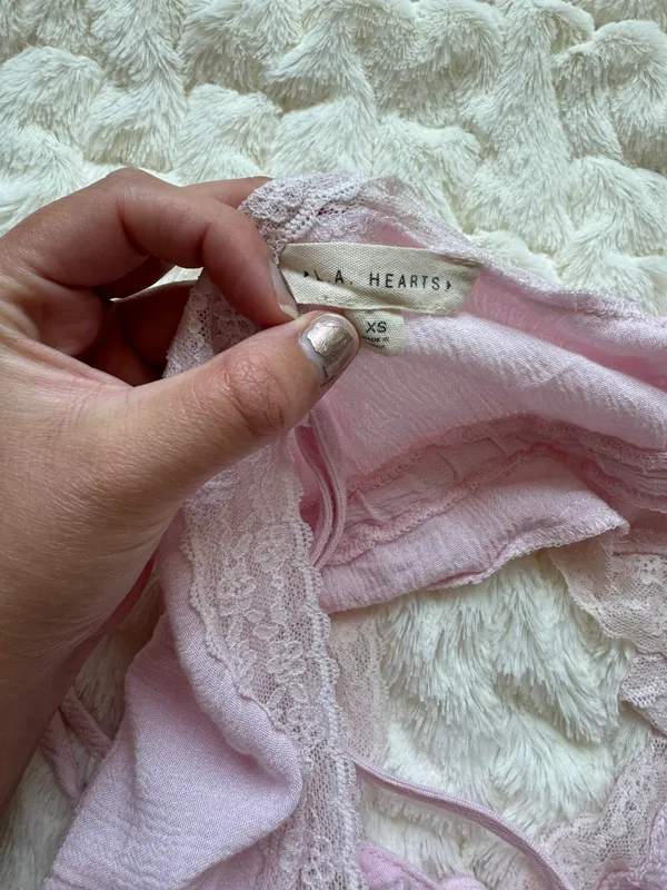 PacSun Lace Pink Crop Top - Image 5