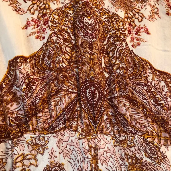 Free People Lady Luck Dress L Cream/Rust - Image 10
