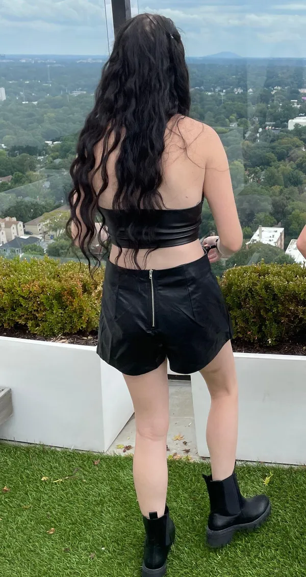 These Three Boutique Leather Skort - Image 3