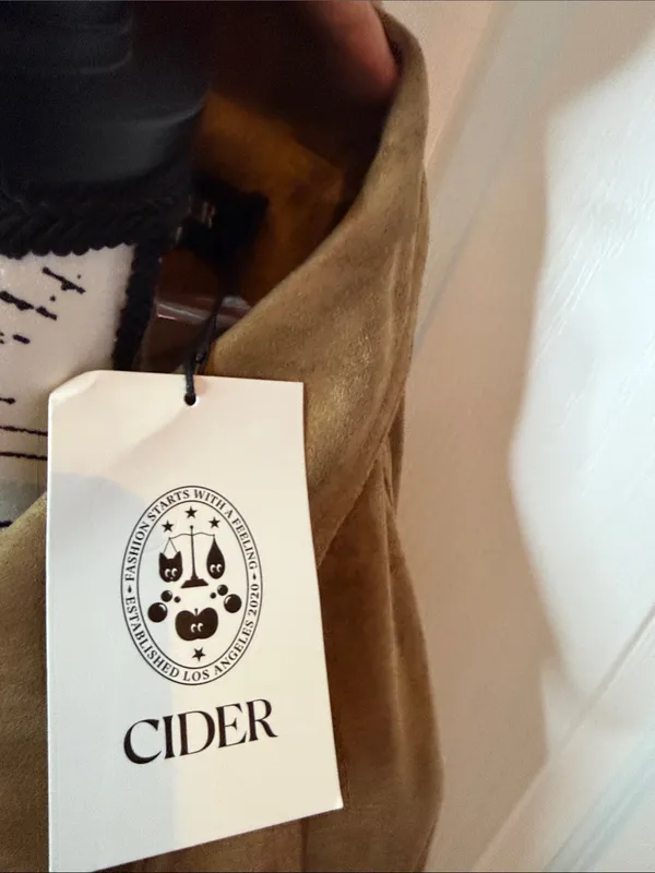 Cider Oversized Suede Button-Front Jacket - Image 3