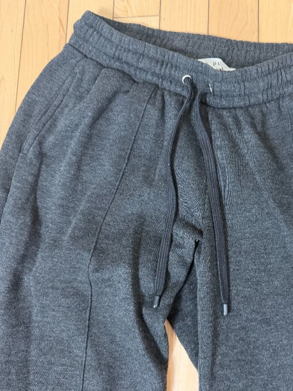 RAE DUNN Charcoal Grey Wide Leg Sweat Pants Size XS - Image 3