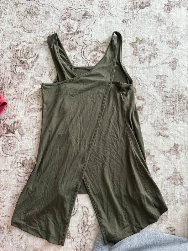 Olive Green Open Back Tank - Image 3