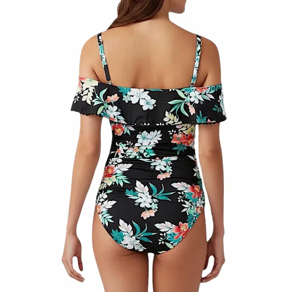 Tommy Bahama Floral Springs Flounce Tankini Top Swim Size XS - Image 2