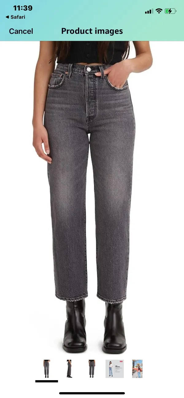Straight Leg Black Levi’s Jeans - Image 3
