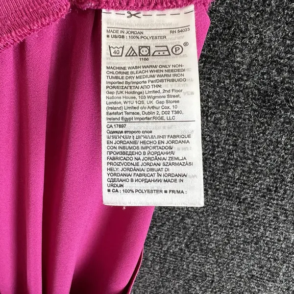 Banana Republic Fuchsia Pink Wide Leg Palazzo Pants Slits Pockets Size Large - Image 12