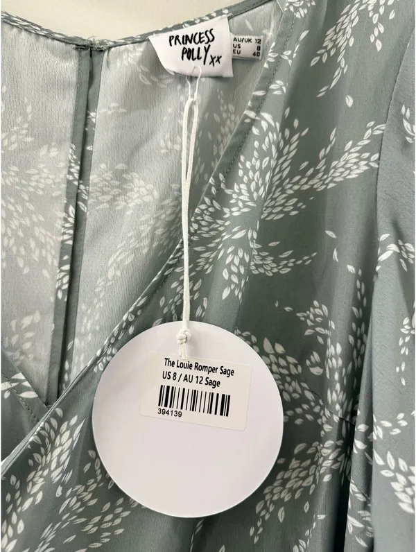 NWT Princess Polly Louie Sage Romper 8 - Image 6