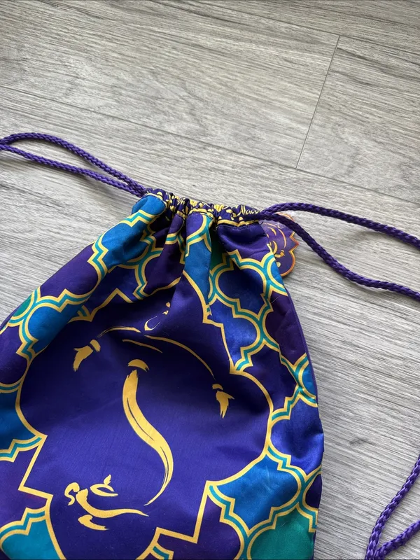 Disney Aladdin Purple & Gold Drawstring Backpack - Image 5