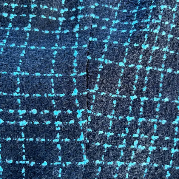 Y2K Tweed Blazer S Blue Plaid Floral Lapel Rosette Office Siren Whimsy Rom Com - Image 8