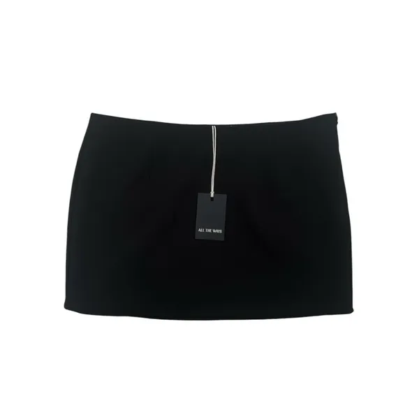 Revolve All The Ways Arielle Mini Skirt in Black Size Medium NWT Minimalist Y2K - Image 4