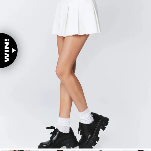 Lioness New with tags RESCUE ME PLEAT MINI SKIRT WHITE y2k style size 2 - Image 2