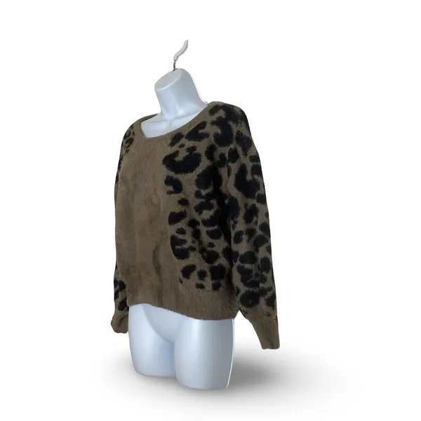 She + Sky Oversized Animal Print Sweater - Image 2