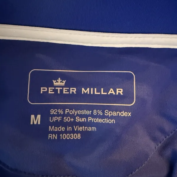 NWOT Peter Millar Pullover M‎ Quarter Zip Sun Protection Golf Top Heritage Crest - Image 6