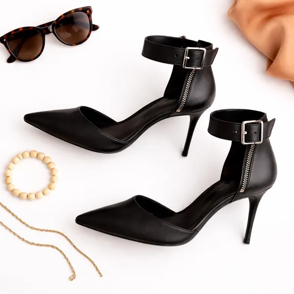 Schutz Black Leather Pointed Toe Ankle Strap Stiletto Heels Size 9 EU 40 in EUC - Image 13