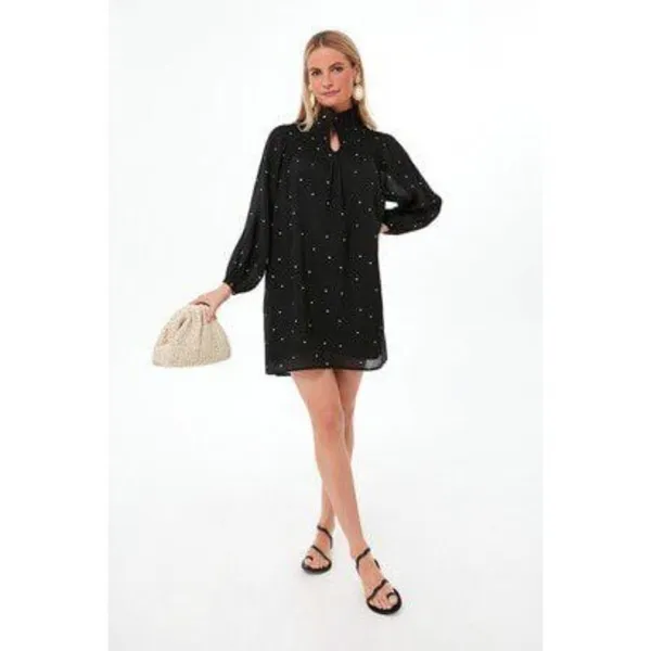 Tuckernuck Pomander Place Size Medium Taylor Dress Black Long Sleeve - Image 6