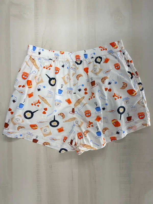 ANTHROPOLOGIE breakfast printed lounge sleep boxer shorts L - Image 6