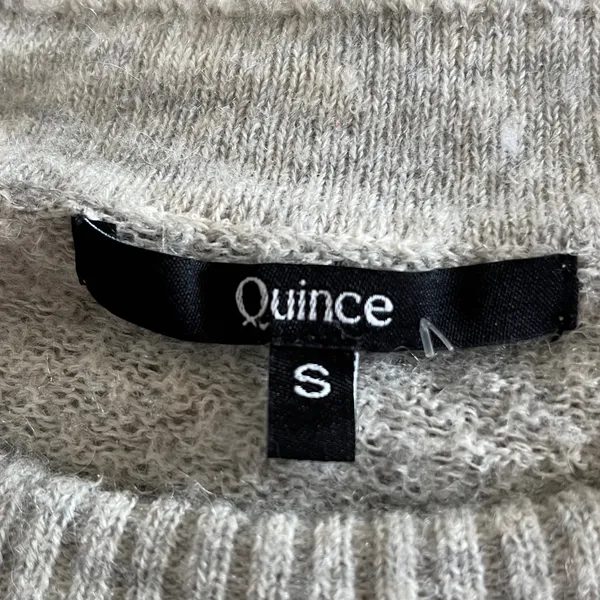 Quince Cream Crew Neck Sweater wool nylon and alpaca blend size Small - Image 4