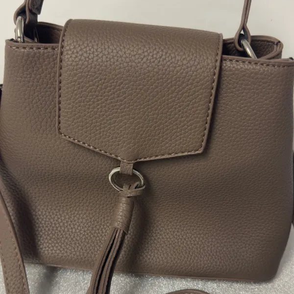Taupe Faux Leather Purse NWOT - Image 2