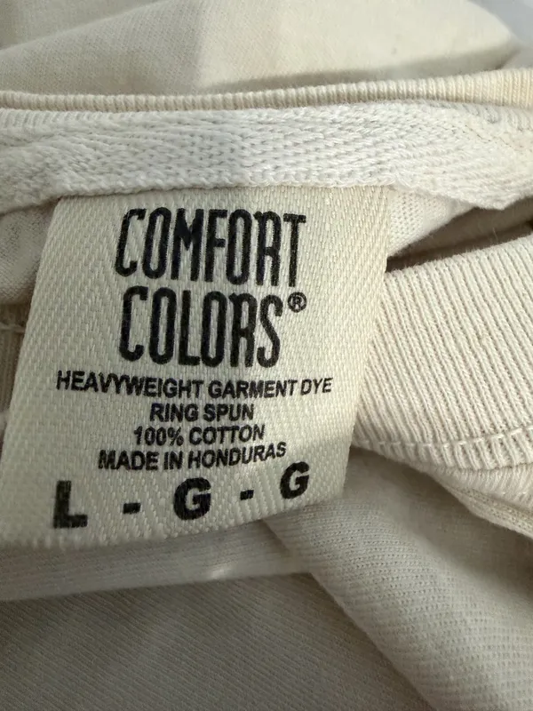 Comfort Colors Cream 'Happiest at the Ballpark' Graphic Tee with Blue Script - Image 4