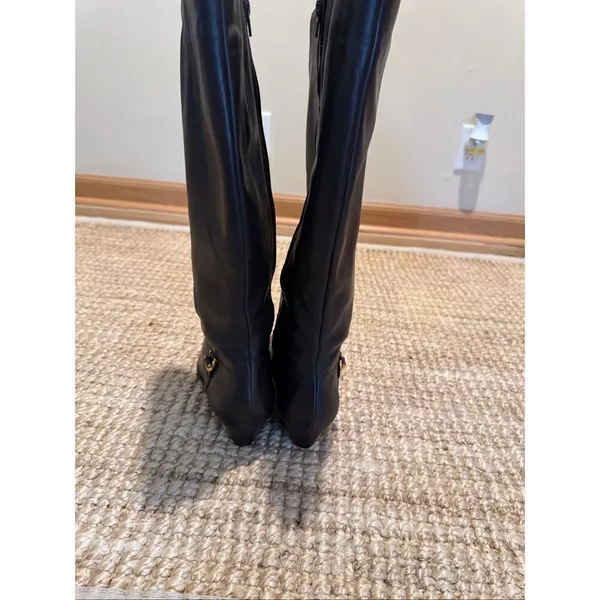 Selby ComfortFlex Brown Leather Riding Boots Low Heel Women’s 7M Brazil - Image 5
