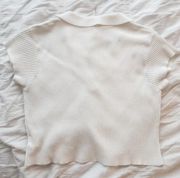 White Collared Shirt Size M - Image 2