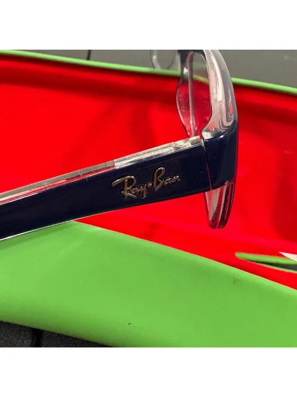 Ray Ban RB 5268 Unisex Rectangle Blue Eye Glasses - Image 5