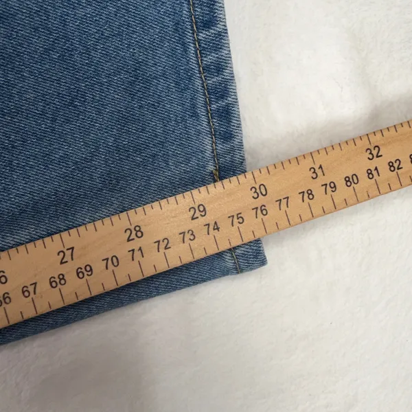 Y2K Baggy Large 34 Jeans Wide Leg High Waisted Blue Medium Wash Grunge Punk 90s - Image 12