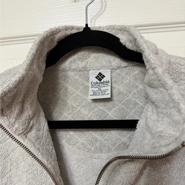 Columbia quilted textured 1/4 zip pullover‎ women’s XL grey - Image 3