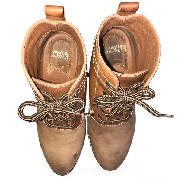 Johnston & Murphy Women's Two-Tone Brown Lace-Up Ankle Boots Size 6.5 M - Image 10