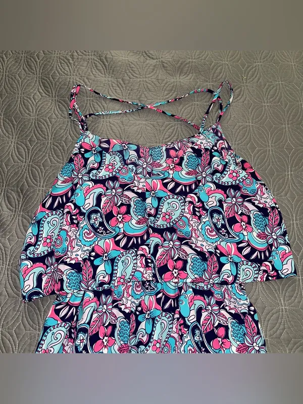 Altar'd State Navy, Pink & Aqua Paisley Maxi Dress - Image 3