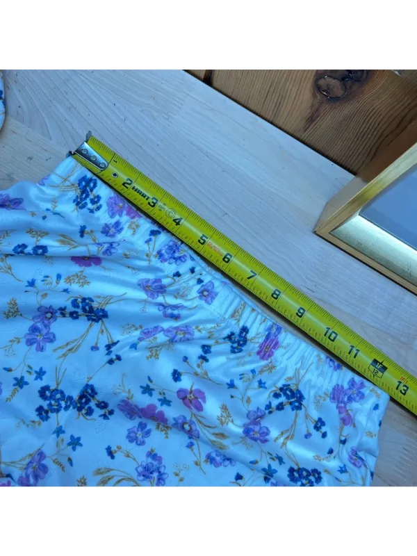 P.J. Salvage Floral Pajama Set Long Sleeve Top Pants with Hearts Size Small - Image 9
